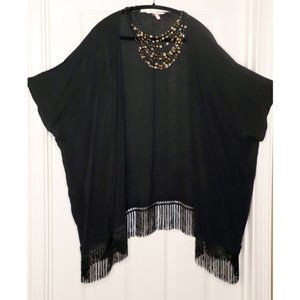 Black Tassel Pool Cover-Up